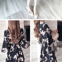 New floral dress women's summer dress summer 2019 new women's fashion student Korean style slimming fashion fashion - Mandotos International