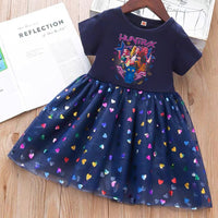 New Girls Dress Summer Short-Sleeved Princess Dress Children's Clothing Children's Gauze Skirt Girl Skirt Hunter Witch Group - Mandotos International