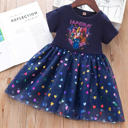 New Girls Dress Summer Short-Sleeved Princess Dress Children's Clothing Children's Gauze Skirt Girl Skirt Hunter Witch Group - Mandotos International