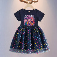 New Girls Dress Summer Short-Sleeved Princess Dress Children's Clothing Children's Gauze Skirt Girl Skirt Hunter Witch Group - Mandotos International
