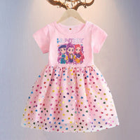 New Girls Dress Summer Short-Sleeved Princess Dress Children's Clothing Children's Gauze Skirt Girl Skirt Hunter Witch Group - Mandotos International