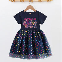 New Girls Dress Summer Short-Sleeved Princess Dress Children's Clothing Children's Gauze Skirt Girl Skirt Hunter Witch Group - Mandotos International