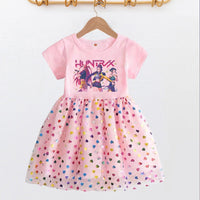 New Girls Dress Summer Short-Sleeved Princess Dress Children's Clothing Children's Gauze Skirt Girl Skirt Hunter Witch Group - Mandotos International