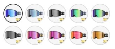 OutdoorMaster ski goggles with full-coated spherical lenses from MANDOTOS INTERNATIONAL, designed for winter sports and clear vision.
