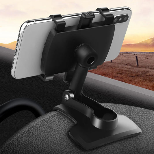 Portable Car Holder Rotatable Multifunction Dashboard/Rearview Mirror/Sun Visor Mount for iPhone Samsung Xiaomi Redmi Huawei - MANDOTOS INTERNATIONAL