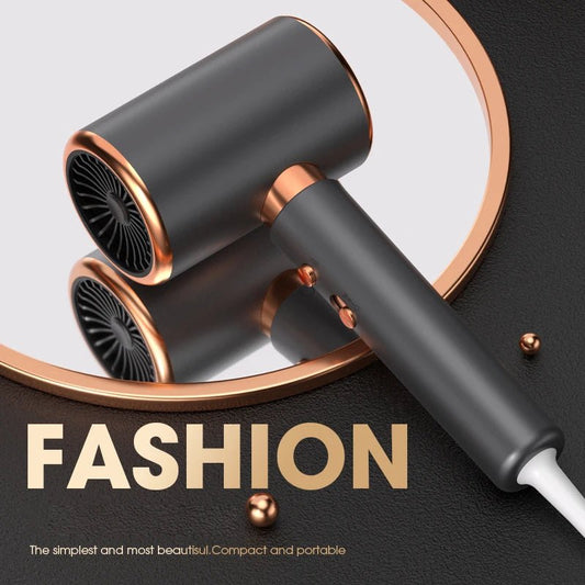 Mandotos International professional hair dryer with blue ion tech, compact design suitable for home and travel use