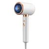 Mandotos International professional hair dryer with blue ion tech, compact design for home and travel use, black and blue color.