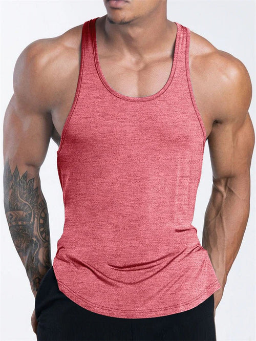 Mandotos International men's quick-dry sports tank top for gym, running, and basketball activities, lightweight and breathable fabric