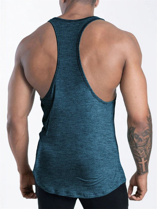 Mandotos International men's quick dry sports tank top for gym, running, and basketball, lightweight and breathable athletic shirt