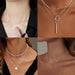 Retro Geometric Pendant Necklace for Trendy Travel Dates - MANDOTOS INTERNATIONAL