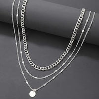 Retro Geometric Pendant Necklace for Trendy Travel Dates - MANDOTOS INTERNATIONAL