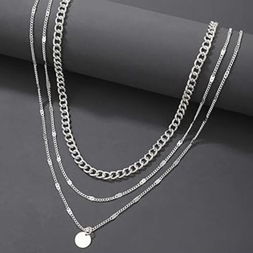 Mandotos International retro geometric pendant necklace with trendy travel-inspired design, featuring bold shapes and modern style.