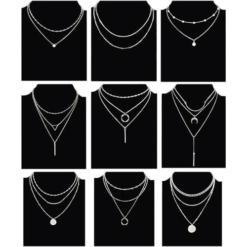 Mandotos International retro geometric pendant necklace featuring bold shapes, perfect for trendy travel dates and stylish outfits.