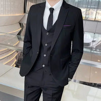 S-9XL New (Blazer+Vest+Pants) Men's Fashion Business Gentleman Professional Formal Dress Korean Version Banquet Dress Suit 6XL - MANDOTOS INTERNATIONAL