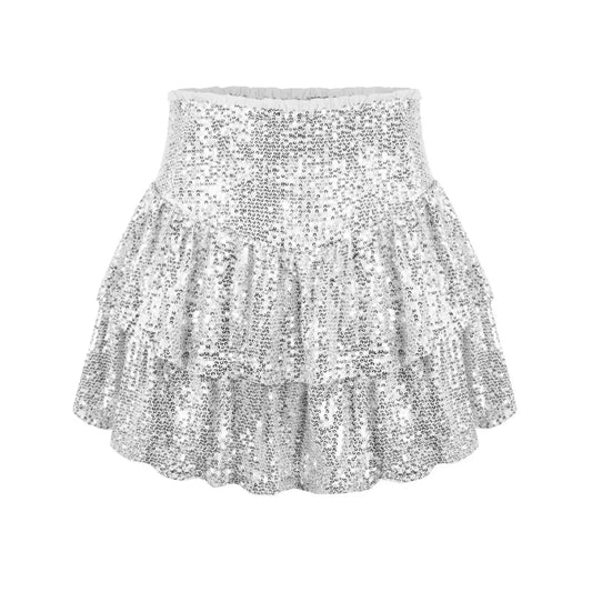 African high waist sequin mini skirt by MANDOTOS INTERNATIONAL, featuring vibrant dashiki design and summer-ready style for women.