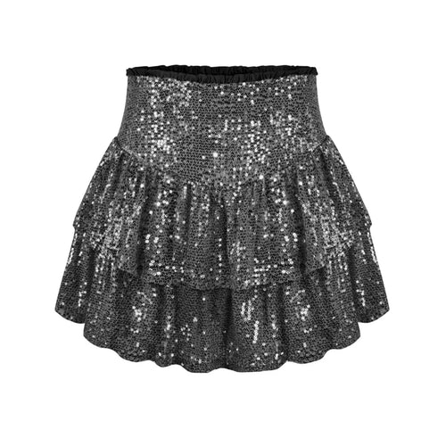 African high waist sequin mini skirt by MANDOTOS INTERNATIONAL, featuring vibrant dashiki-inspired design and shiny sequins for summer wear.