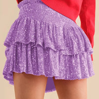 Sexy African High Waist Sequin Mini Skirts - Dashiki Summer Clothes for Women - MANDOTOS INTERNATIONAL