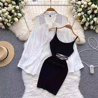 Sexy Split Design Sunscreen Dress Set for Women - MANDOTOS INTERNATIONAL