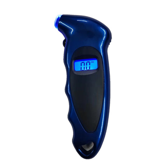 Mandotos International Smart Tire Pressure Monitor displaying digital pressure readings on a vehicle tire.