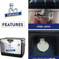 Stainless Steel Cooler Box - Portable Travel Party Camping Ice Bucket - MANDOTOS INTERNATIONAL