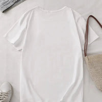 Summer European and American New Printed Round Neck Short Sleeved T-shirt Top Women Clothing T Shirt Women Kawaii Clothes - MANDOTOS INTERNATIONAL
