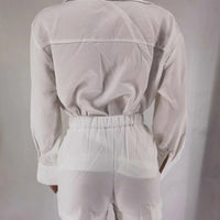Summer Fashion Women's 2-Piece Button Short Pant Set with Shirt Tops - MANDOTOS INTERNATIONAL