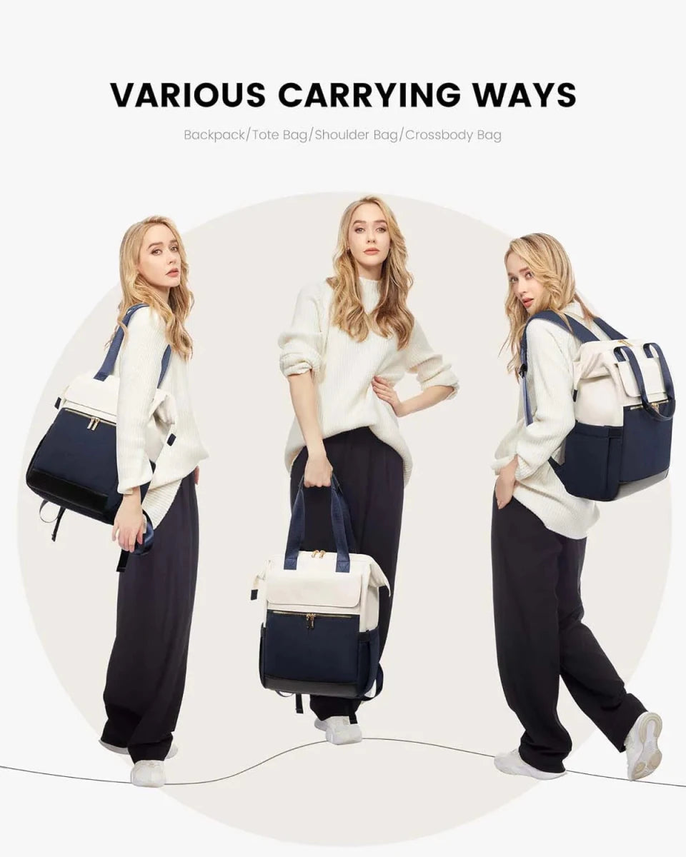Super Lightweight Women's Travel Laptop Backpack with Curved Shoulder Straps - MANDOTOS INTERNATIONAL