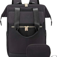 Super Lightweight Women's Travel Laptop Backpack with Curved Shoulder Straps - MANDOTOS INTERNATIONAL