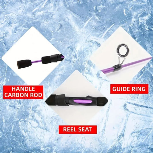 Mandotos International Topline Tackle high-quality travel fishing pole and ice fishing rod combo, compact and durable for outdoor fishing.
