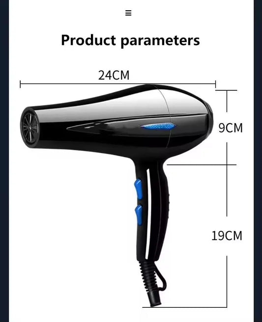 Mandotos International travel hair dryer with 3 heat settings and 5 attachments, compact design for easy portability.