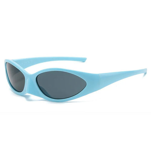 Mandotos International trendy Y2K male and female sunglasses with minimalist eagle mouth design, stylish for 2024.