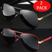 Two Pairs of Stylish Metal Frame and TAC Lenses for Sharpness. They Are Ideal For. Elegant Design in Red Sunglasses - MANDOTOS INTERNATIONAL