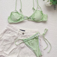 Unique Design Thong Bikini Lace up Beach Womens Swimwear 2 Piece Swimsuits - MANDOTOS INTERNATIONAL