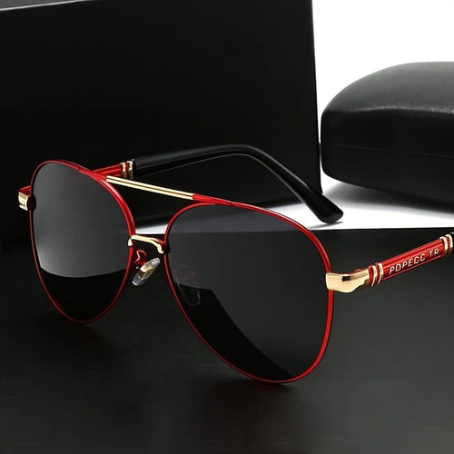 Mandotos International unisex polarized stylish eyewear, ideal for travel and driving, featuring sleek design and UV protection.