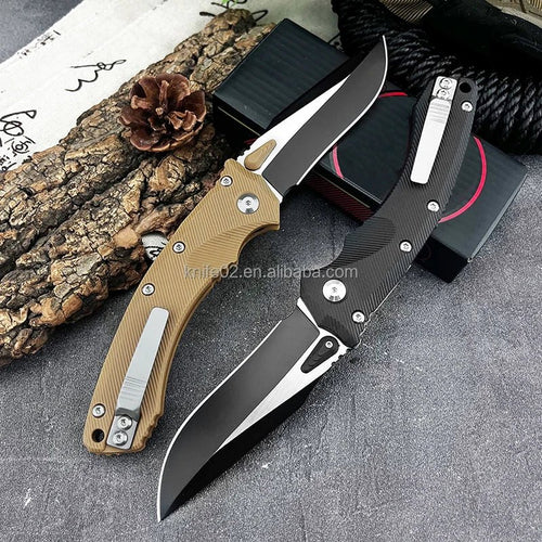Mandotos International versatile folding hunting knife with a portable pocket design for everyday carry and outdoor use.