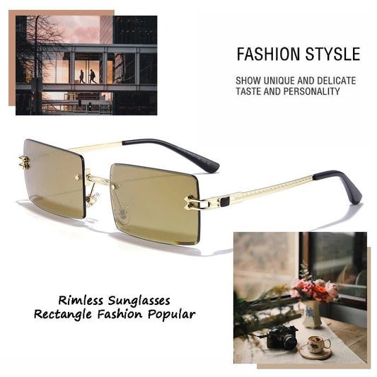 Vintage gradient small square UV400 sunglasses by MANDOTOS INTERNATIONAL with dark tinted lenses and stylish frame.