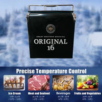 Vintage Iron Cooler Box - 13L Outdoor Camping BBQ Picnic Ice Chest - MANDOTOS INTERNATIONAL