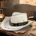 Vintage Rodeo Cowboy Hat with Gun Holster - Wide Brim Wild West Cap - MANDOTOS INTERNATIONAL