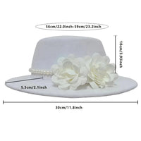 Vintage Wool Fedora Hat with Bowknot for Wedding Tea Party - Elegant Women's Derby Style - MANDOTOS INTERNATIONAL