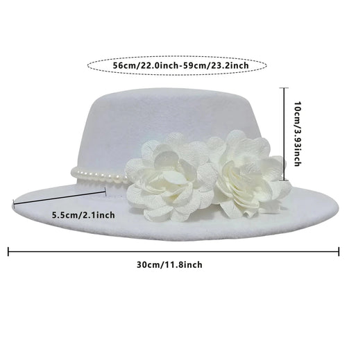Vintage wool fedora hat with bowknot, elegant women's derby style for wedding or tea party, by MANDOTOS INTERNATIONAL.