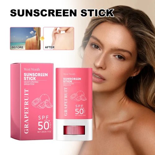 Mandotos International West Month Sunscreen Stick, light dry solid protective cream for all skin types, SPF skincare product.