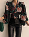 Women's Blouse Sexy Irregular V Neck Blusas Fashion Lantern Sleeve Solid Autumn Elegant Streetwear Casual Loose Tunic Top - MANDOTOS INTERNATIONAL