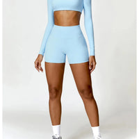 Women's Long Sleeve Fitness T-Shirt Gym Push Up Top - MANDOTOS INTERNATIONAL