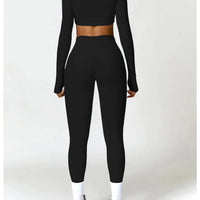 Women's Long Sleeve Fitness T-Shirt Gym Push Up Top - MANDOTOS INTERNATIONAL