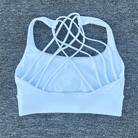 Women's Shockproof Yoga Crop Top - Anti-Sweat Gym Sports Bra - MANDOTOS INTERNATIONAL