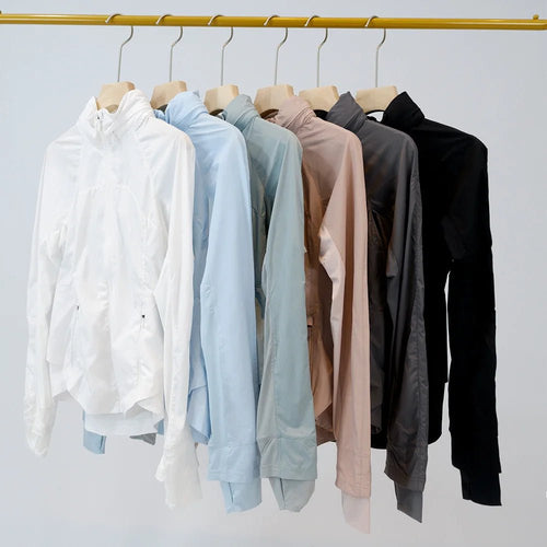Women's UV-resistant Ice Silk Sports Jacket by MANDOTOS INTERNATIONAL, lightweight sunshade jacket for outdoor activities.
