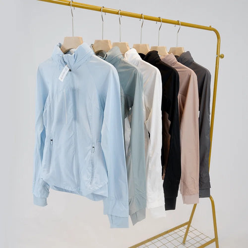 Women’s UV-resistant ice silk sports jacket by MANDOTOS INTERNATIONAL, lightweight sunshade jacket for outdoor activities.