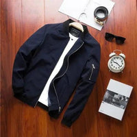 Mandotos men's casual baseball jacket with youth trend design, featuring a sporty style and comfortable fit.