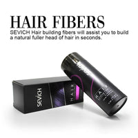 Mandotos Keratin Hair Building Fibers in 25g jar, thickening powder for fuller hair and natural-looking volume.