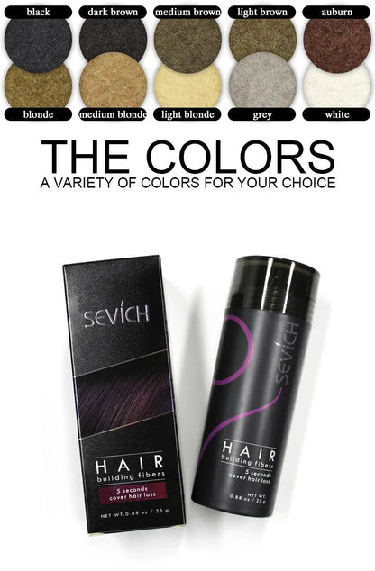 Hair Building Fibers Keratin Thicker Anti Hair Loss Products Concealer Refill Thickening Hair Fiber Powders Growth sevich 25g - MANDOTOS